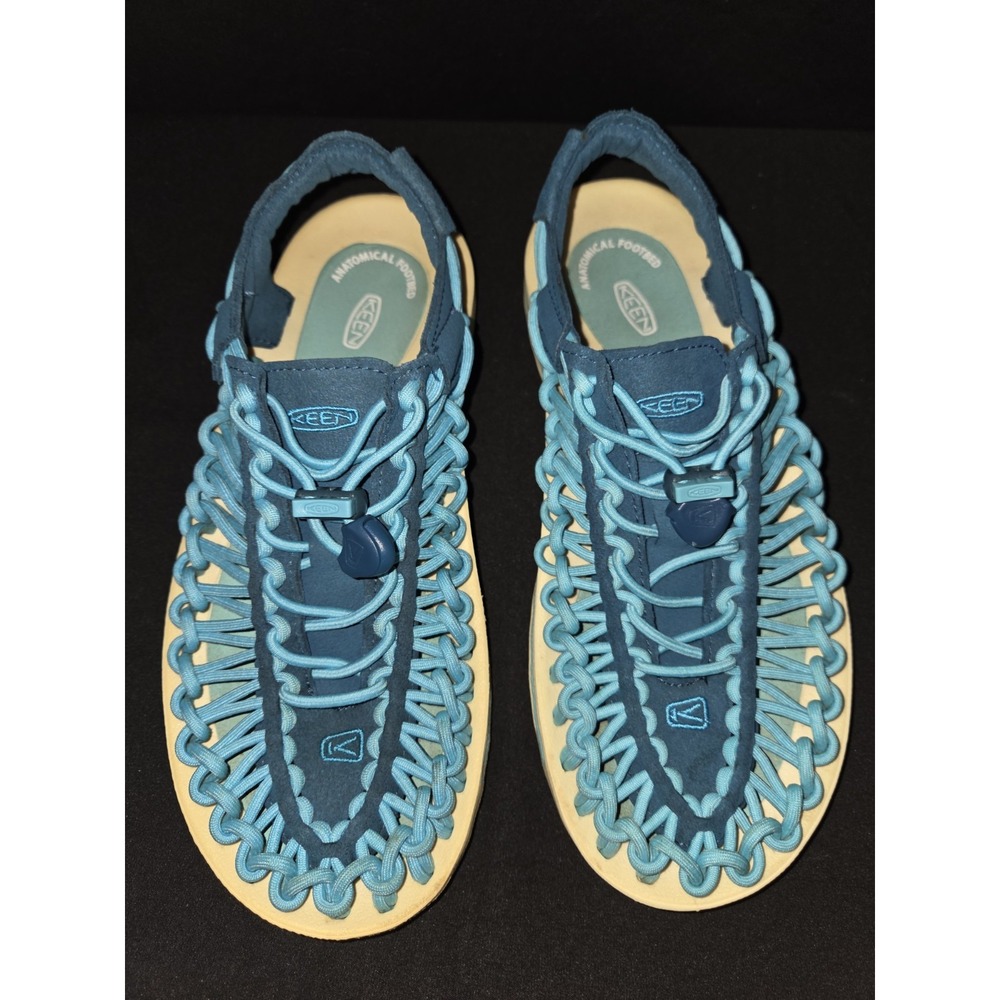 Keen Uneek Turquoise Woven Bungee Cord‎ Water Women's Sandals Sneakers Size 7